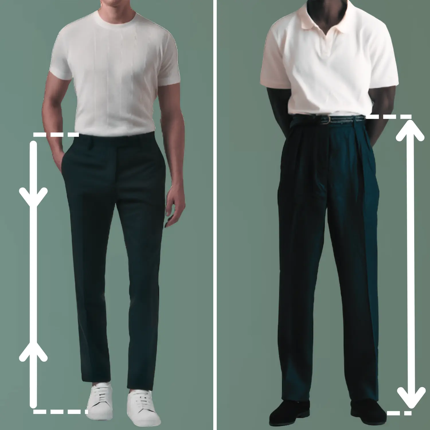 How high-rise trousers make you look taller