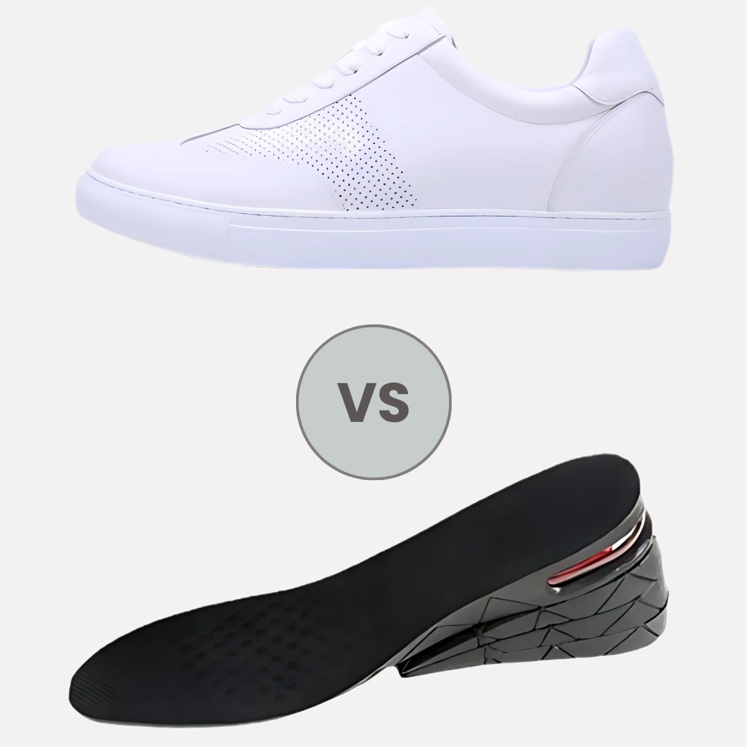 Height boost of elevator shoes and inserts